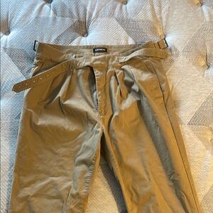 Express Tan Chinos with side straps